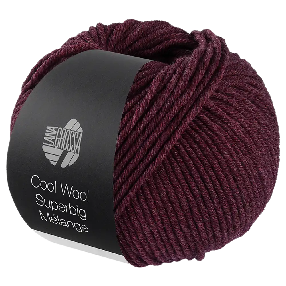 #Farbe_Lana Grossa Cool Wool Superbig Mélange | 221 Schwarzrot meliert