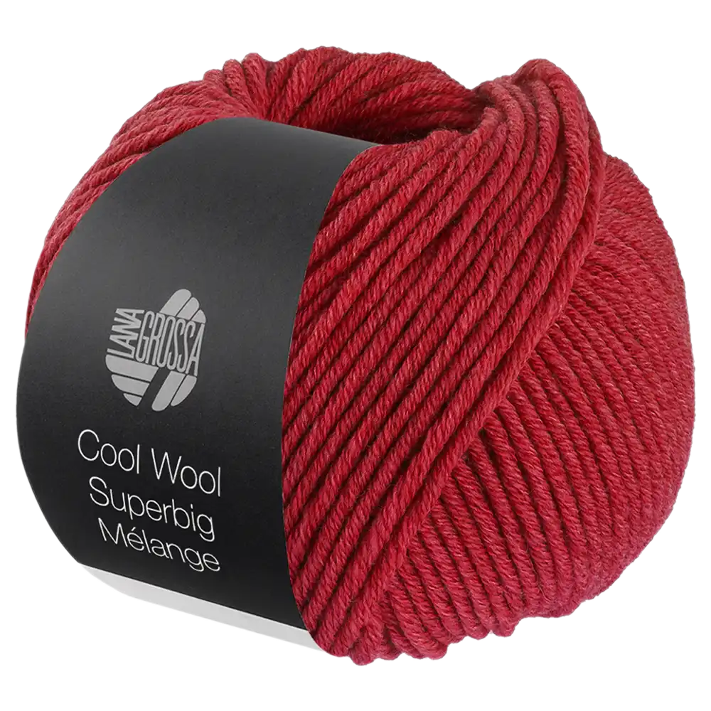 #Farbe_Lana Grossa Cool Wool Superbig Mélange | 223 Kirschrot meliert