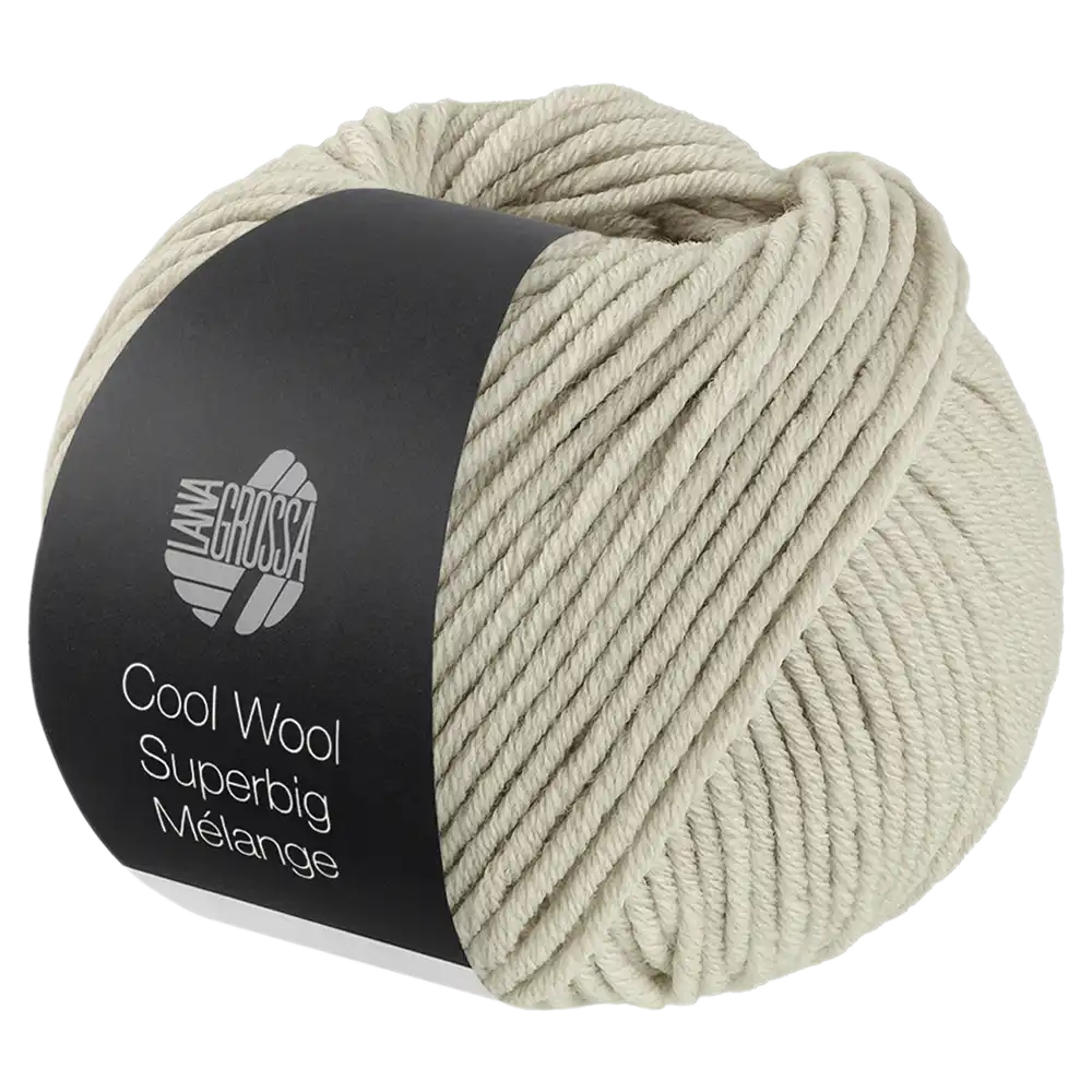 #Farbe_Lana Grossa Cool Wool Superbig Mélange | 231 Hellgrau meliert
