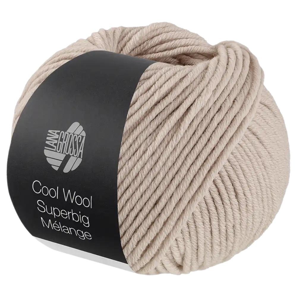 #Farbe_Lana Grossa Cool Wool Superbig Mélange | 232 Graubeige meliert