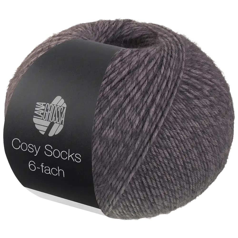 #Farbe_Lana Grossa Cosy Socks 6-fach | 1014 Dunkelgrau