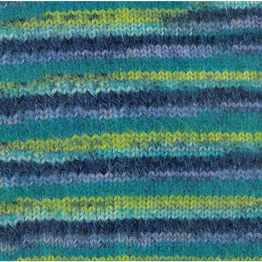 #Farbe_Lana Grossa Cosy Socks | 157 Lavendel/Petrol/Maigrün/Türkis/Nachtblau