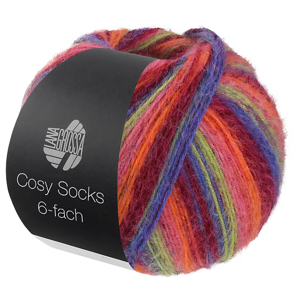 #Farbe_Lana Grossa Cosy Socks Multi Stripes 6-fach | 2205