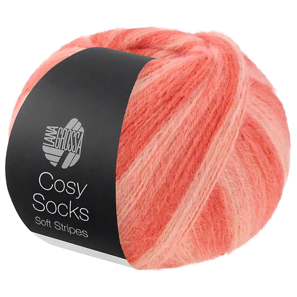 #Farbe_Lana Grossa Cosy Socks | 113 Lachs/-rot/Koralle