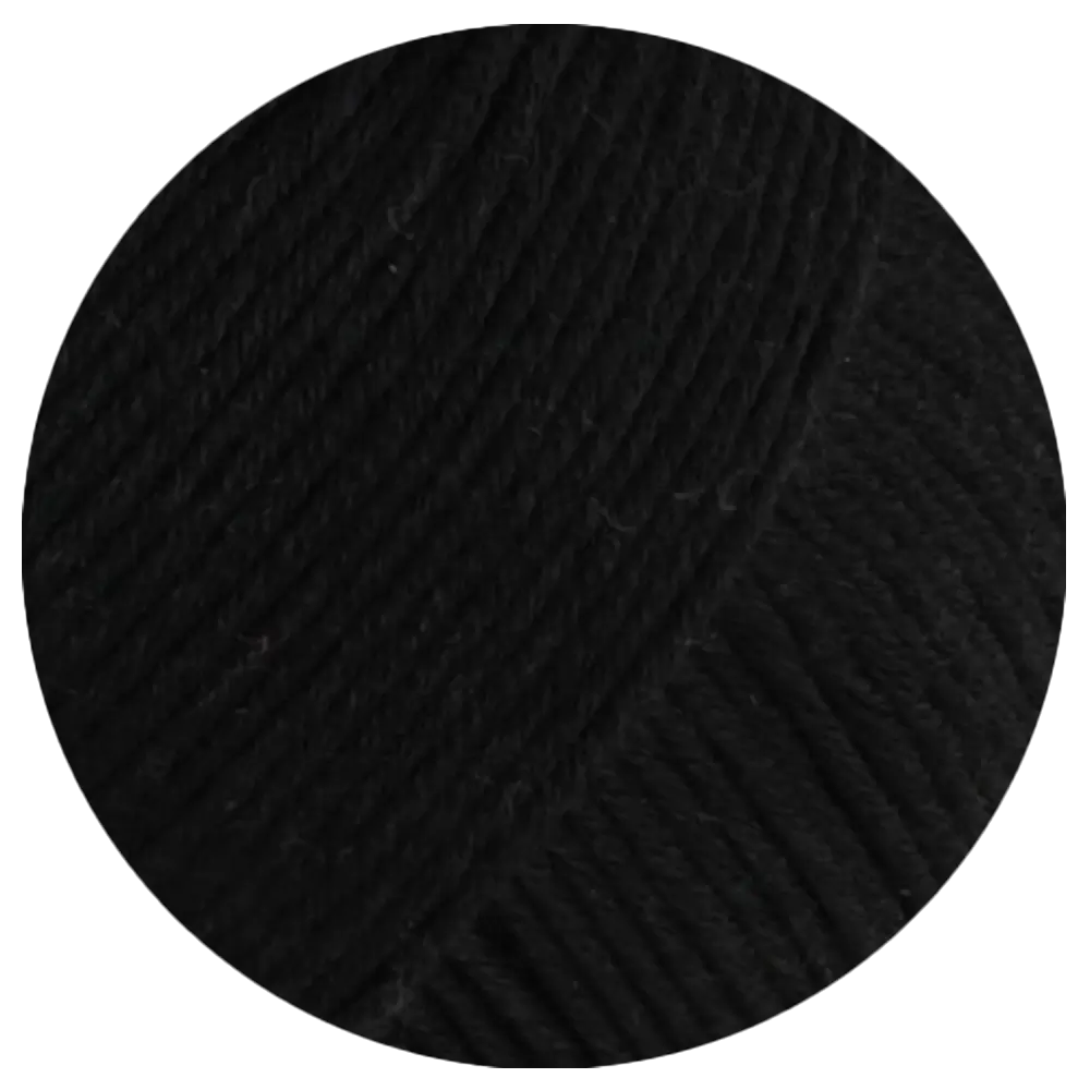 #Farbe_Lana Grossa Glamcot | 22 Schwarz