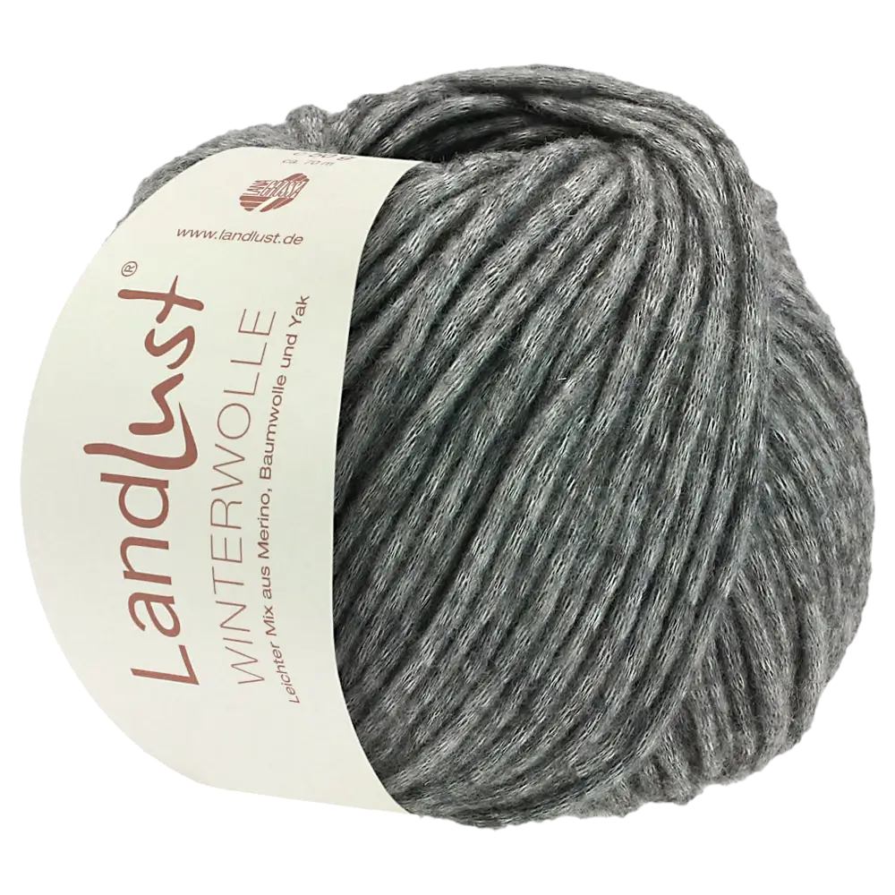 #Farbe_Lana Grossa Landlust Winterwolle | 08 Mittelgrau meliert