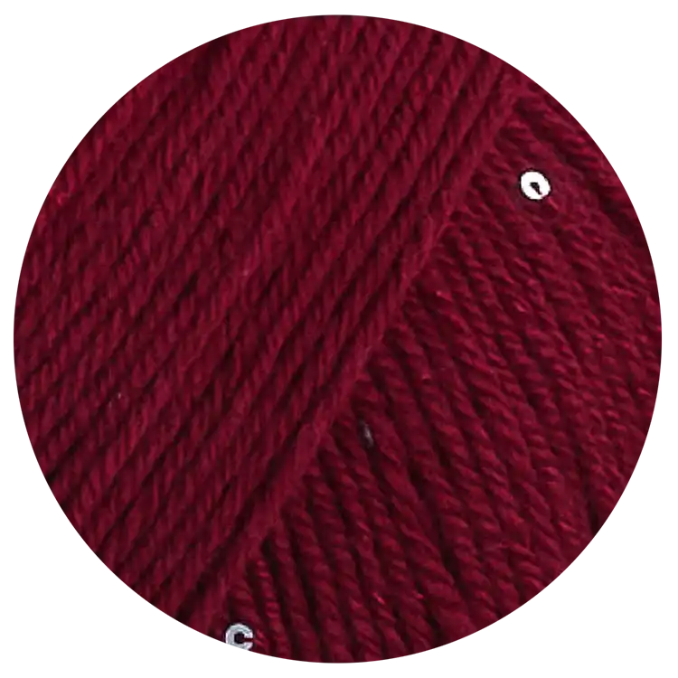 #Farbe_Lana Grossa Meilenweit 100 Merino Paillettes | 2302 Dunkelrot