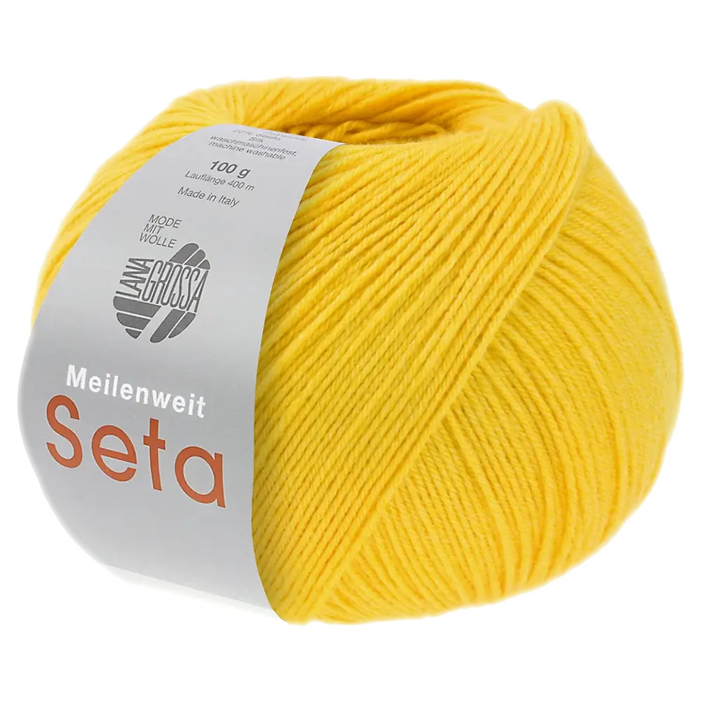 #Farbe_Lana Grossa Meilenweit 100 Seta | 48 Sonnengelb