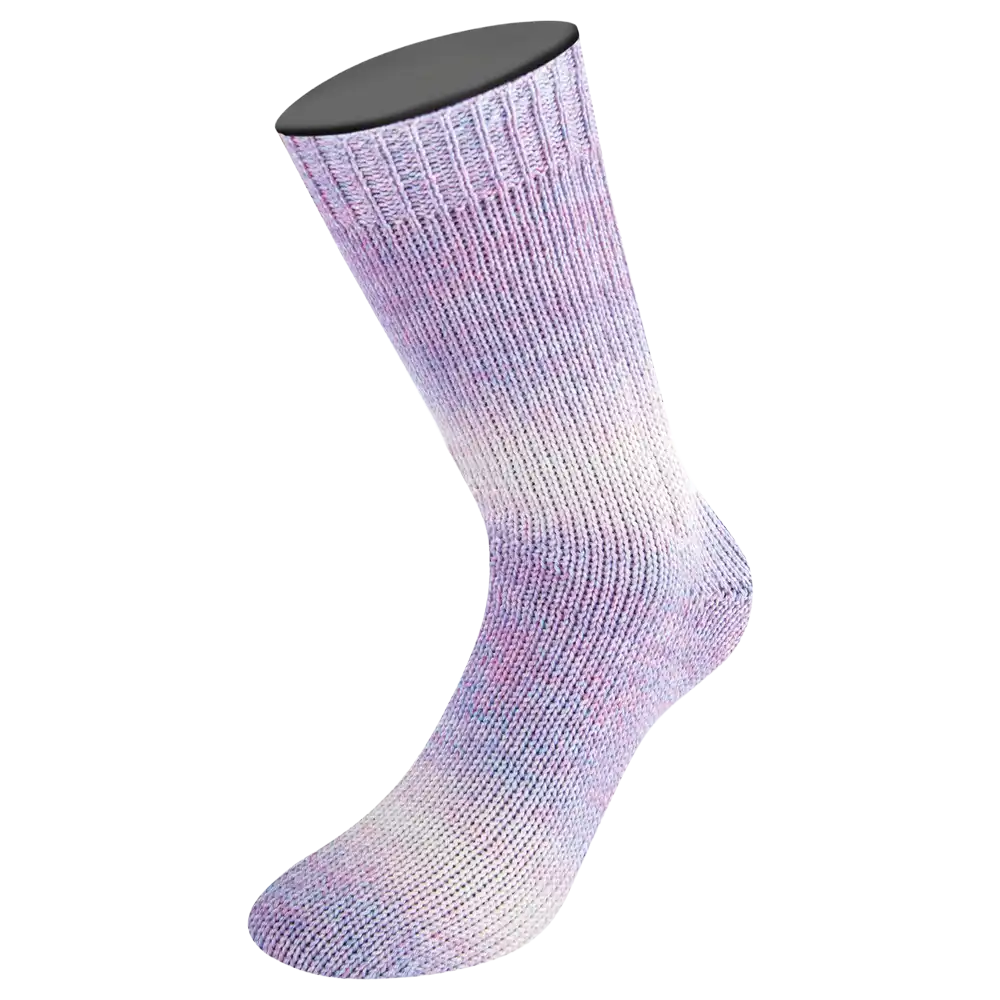 #Farbe_Lana Grossa Meilenweit 100 Woolycell Duo | 6003 Blaulila/Rosa/Creme