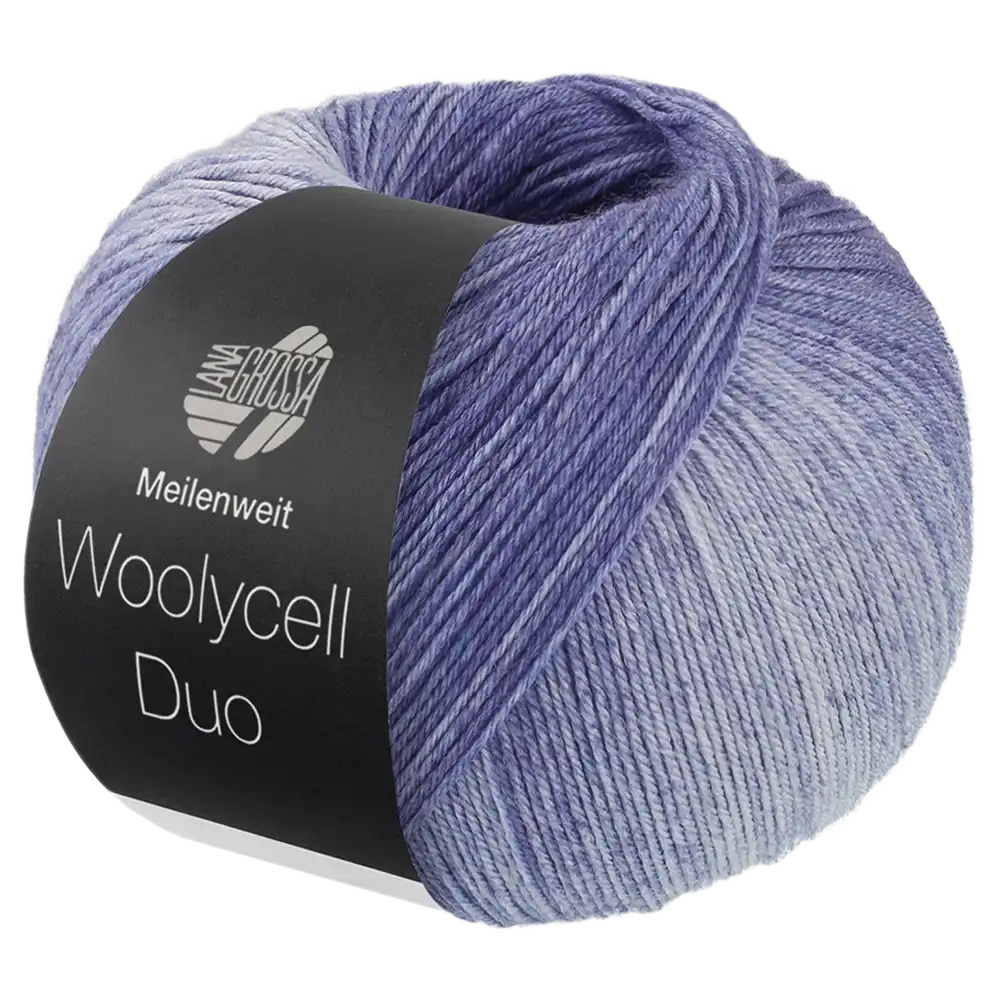 #Farbe_Lana Grossa Meilenweit 100 Woolycell Duo | 6005 Marine/Grau-/Hellblau