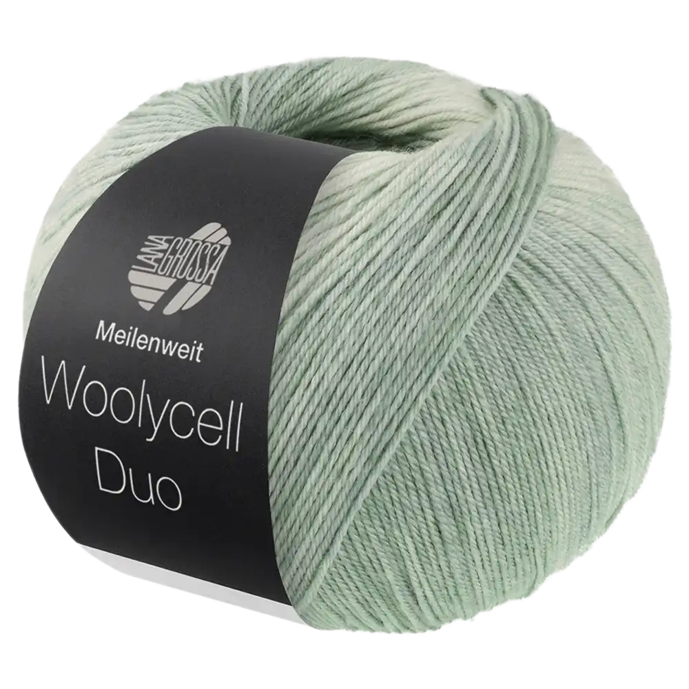 #Farbe_Lana Grossa Meilenweit 100 Woolycell Duo | 6007 Salbei-/Heu-/Pastellgrün