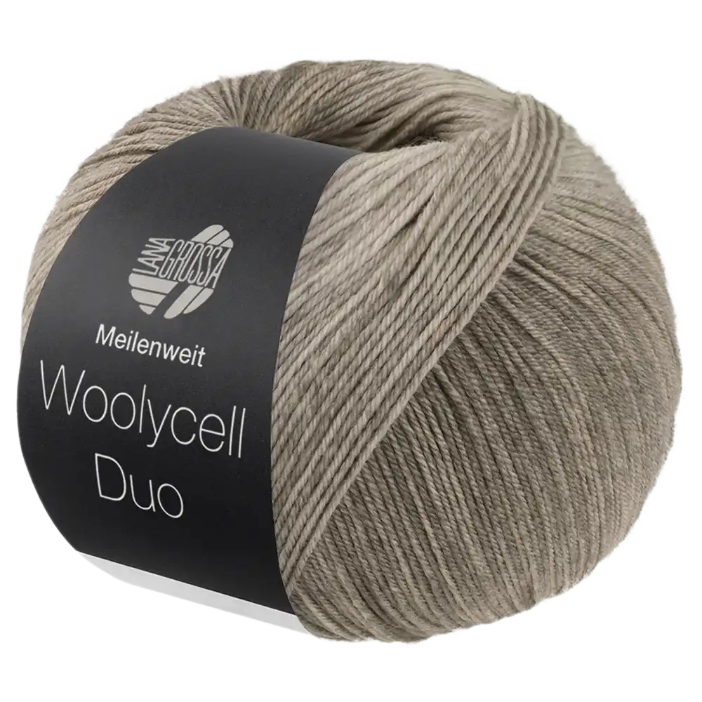 #Farbe_Lana Grossa Meilenweit 100 Woolycell Duo | 6010 Hell-/Perl-/Mausgrau
