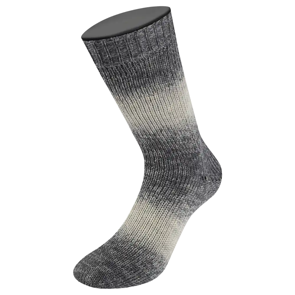 #Farbe_Lana Grossa Meilenweit 100 Woolycell Duo | 6012 Hell-/Mittel-/Dunkelgrau