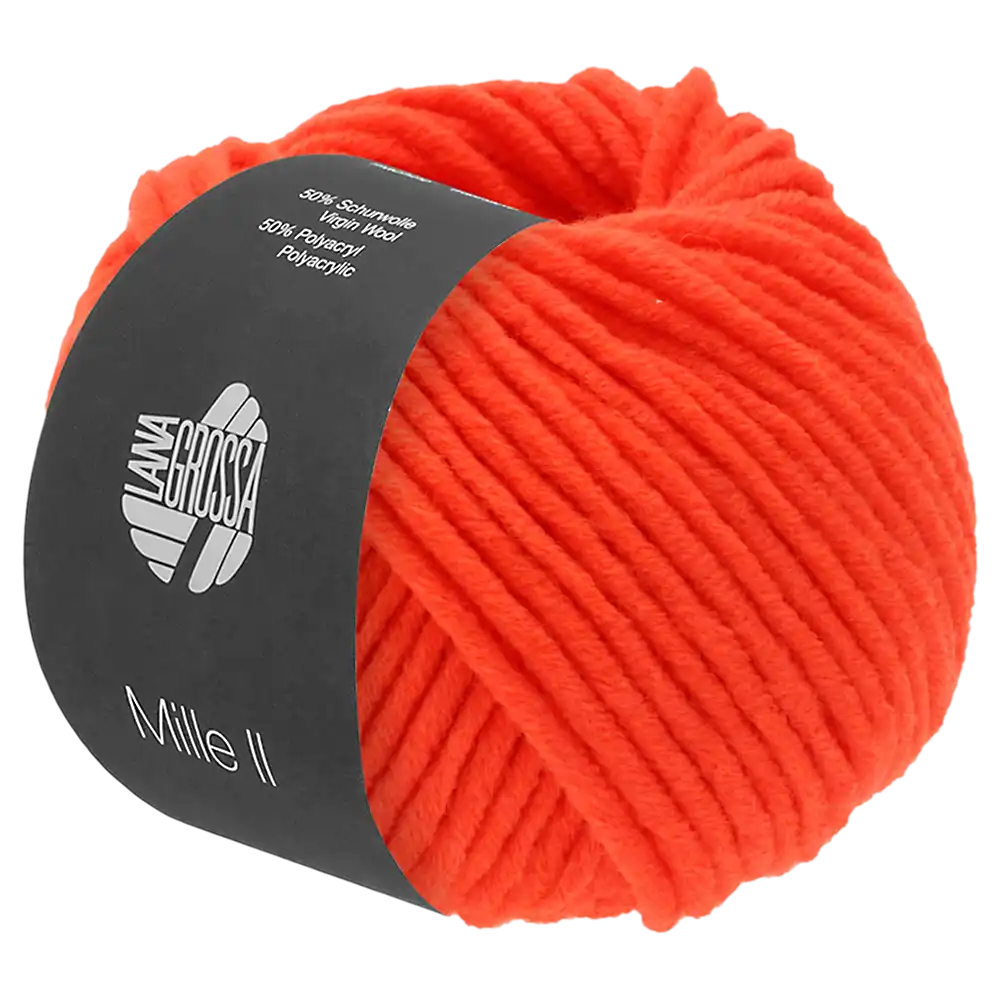 #Farbe_Lana Grossa Mille II | 158 Neonorange