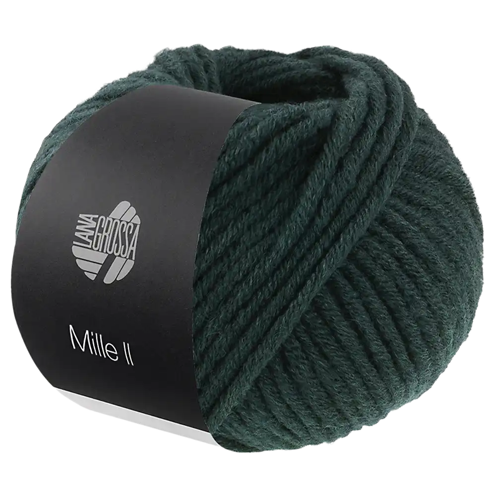 #Farbe_Lana Grossa Mille II | 179 Schwarzgrün