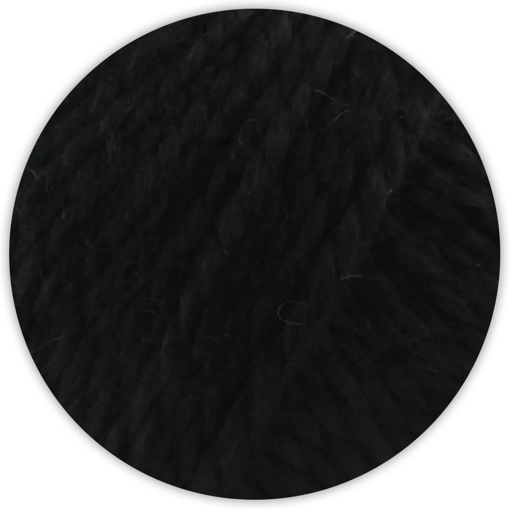 #Farbe_Lana Grossa Natural Lama Chunky | 08 Schwarz