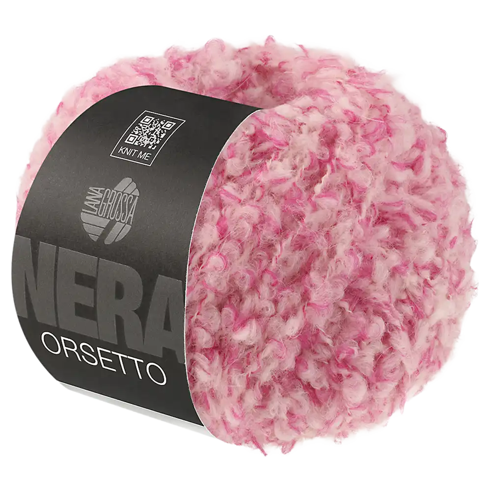 #Farbe_Lana Grossa Orsetto | 101 Pink-Rohweiß