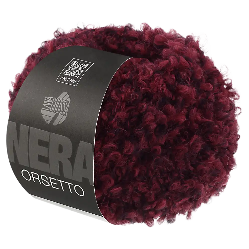 #Farbe_Lana Grossa Orsetto | 102 Burgund-Schwarz