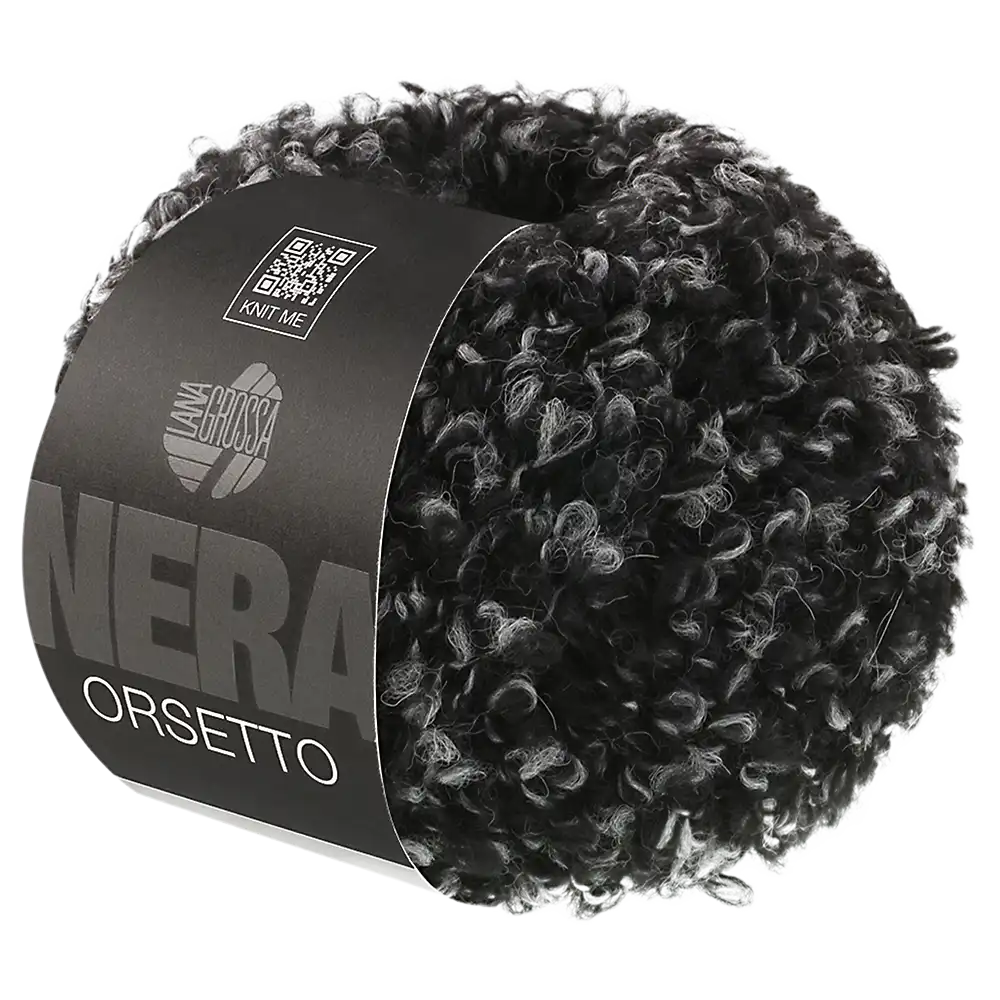 #Farbe_Lana Grossa Orsetto | 106 Schwarz-Grau