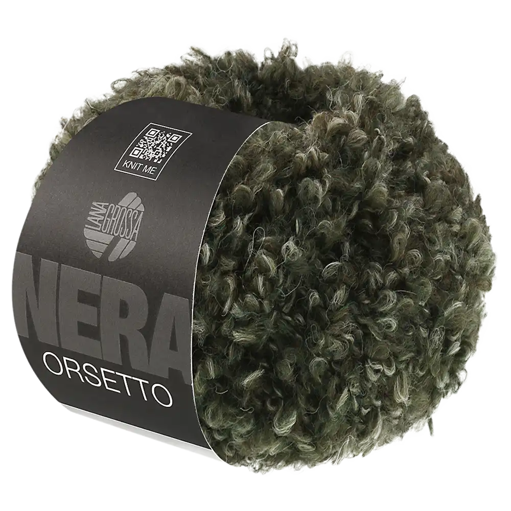 #Farbe_Lana Grossa Orsetto | 108 Waldgrün-Graugrün