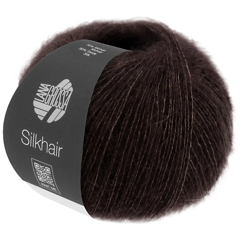 #Farbe_Lana Grossa Silkhair | 209 Schwarzbraun