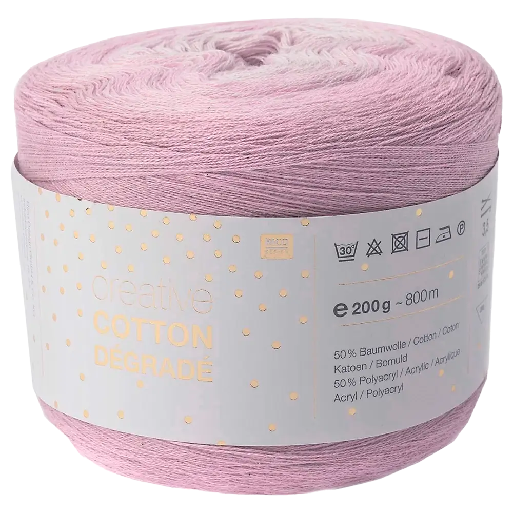 #Farbe_Rico Design Creative Cotton Dégradé | 003 Rosa