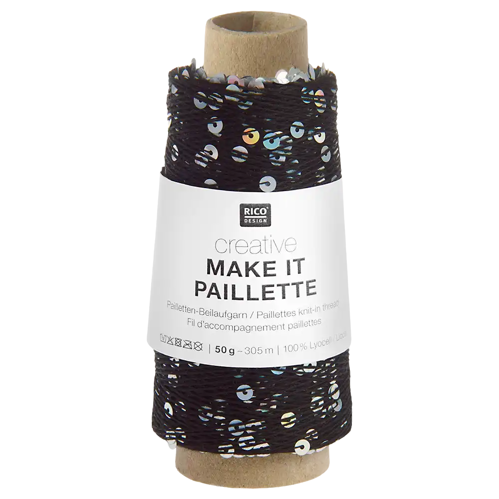 #Farbe_Rico Design Creative Make it Pailette | 012 Schwarz Silber