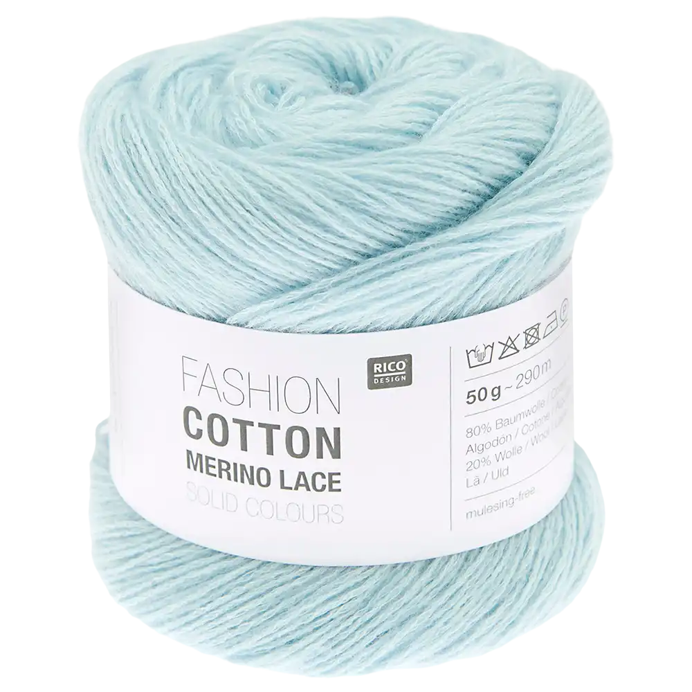 #Farbe_Rico Design Fashion Cotton Merino Lace Uni | 05 Hellblau