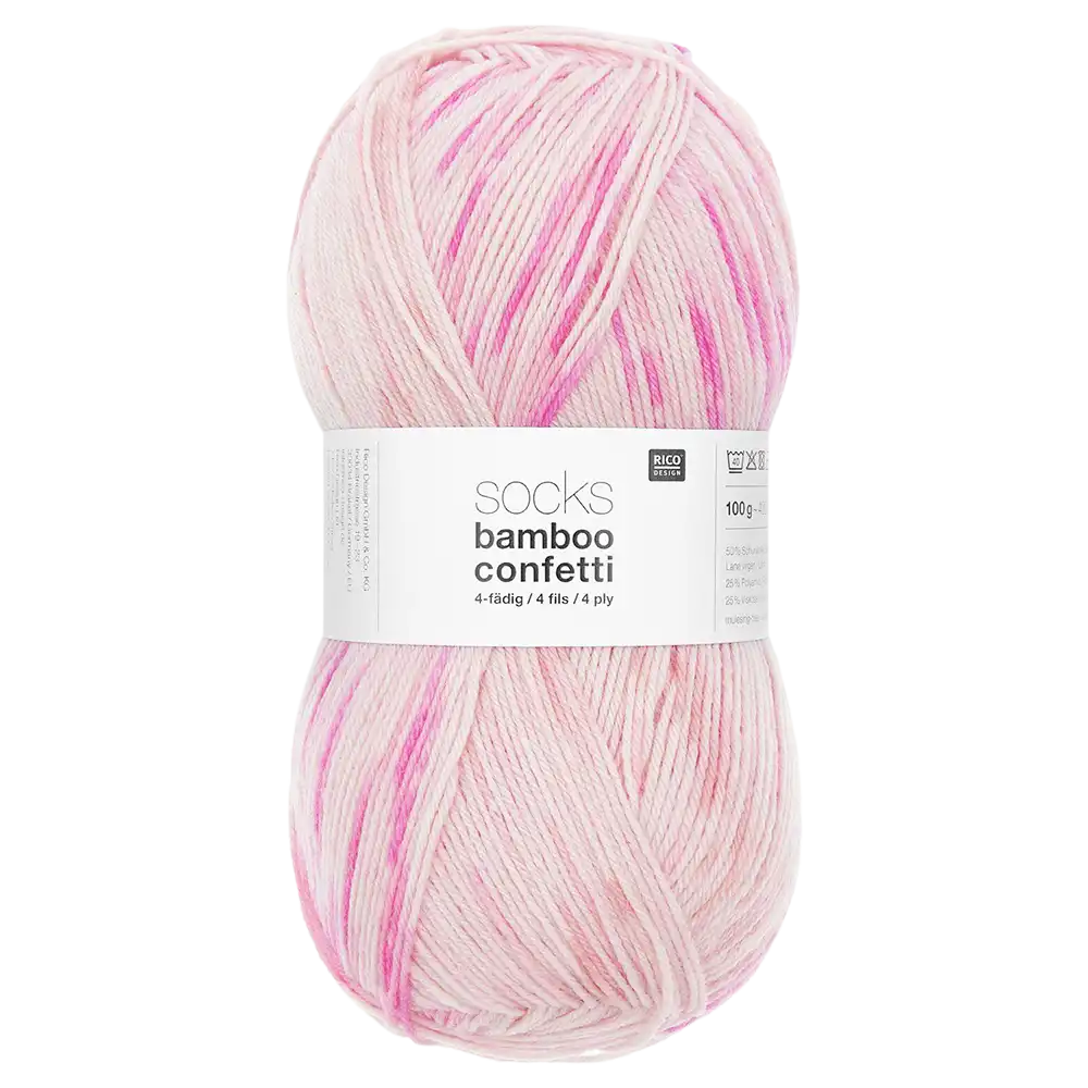 #Farbe_Rico Design Socks Bamboo Confetti | 050 Confetti Candy