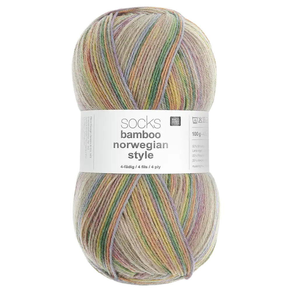 #Farbe_Rico Design Socks Bamboo Norwegian Style | 064 Autumn