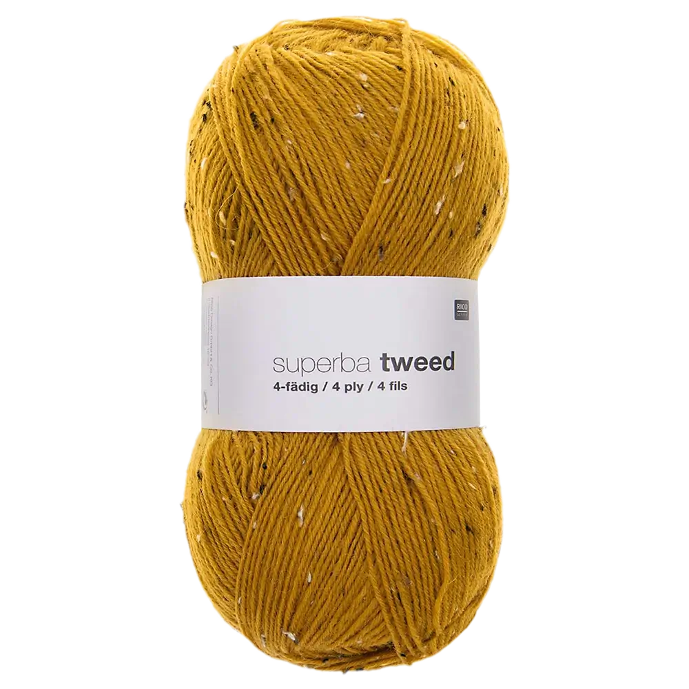 #Farbe_Rico Design Superba Tweed 4-fädig | 004 Senf
