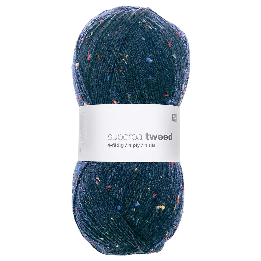 #Farbe_Rico Design Superba Tweed 4-fädig | 006 Marine