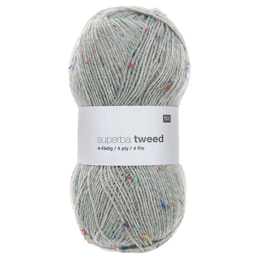 #Farbe_Rico Design Superba Tweed 4-fädig | 007 Hellgrau