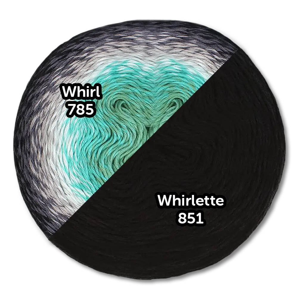 #Farbe_Scheepjes Whirl | 785 Minty Black Velvet