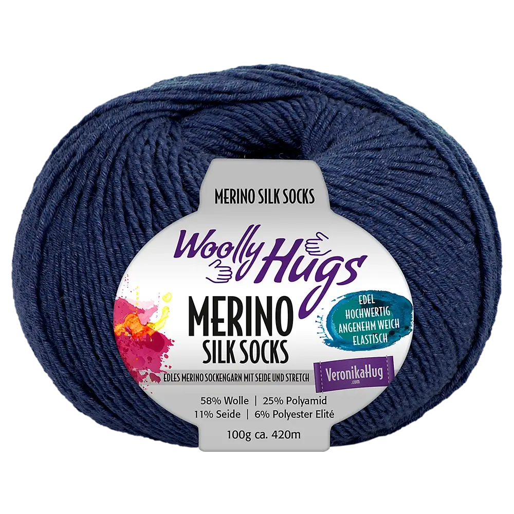 #Farbe_Woolly Hugs Merino Silk Socks | 250 Jeans