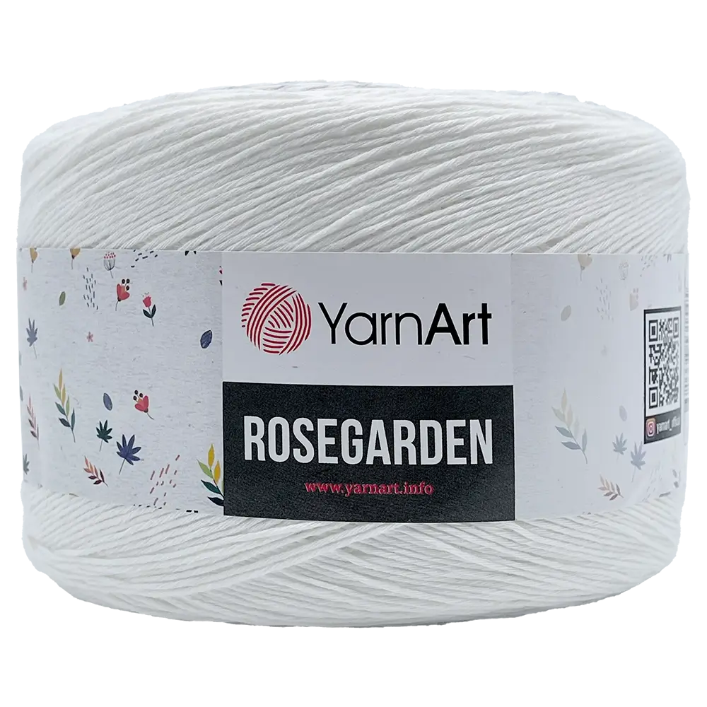 #Farbe_YarnArt Rosegarden | 306 Weiß-Graublau-Blau