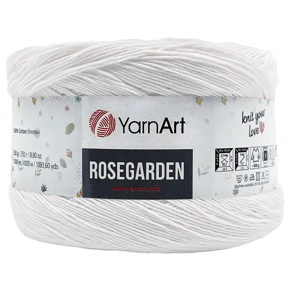 #Farbe_YarnArt Rosegarden | 308 Weiß-Hellbraun-Braun-Dunkelbraun