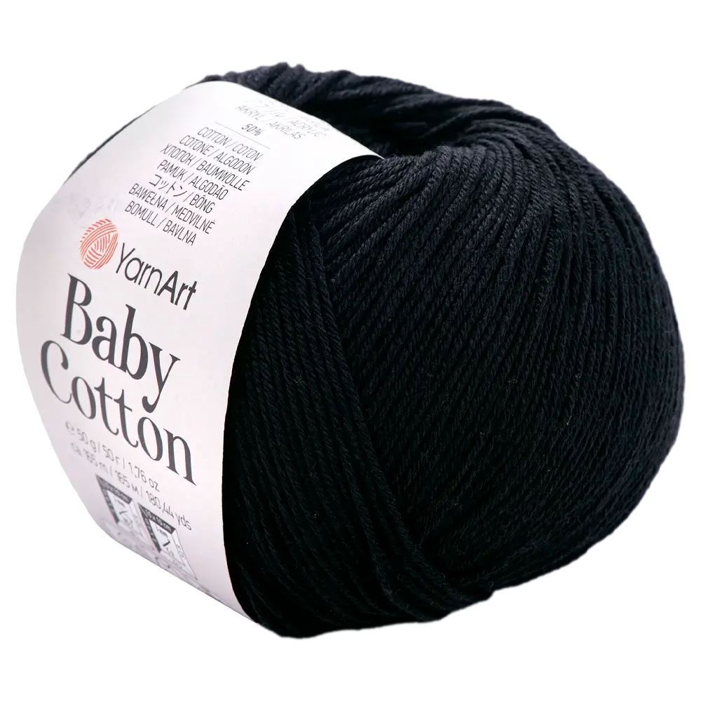 #Farbe_YarnArt Baby Cotton | 460 Schwarz