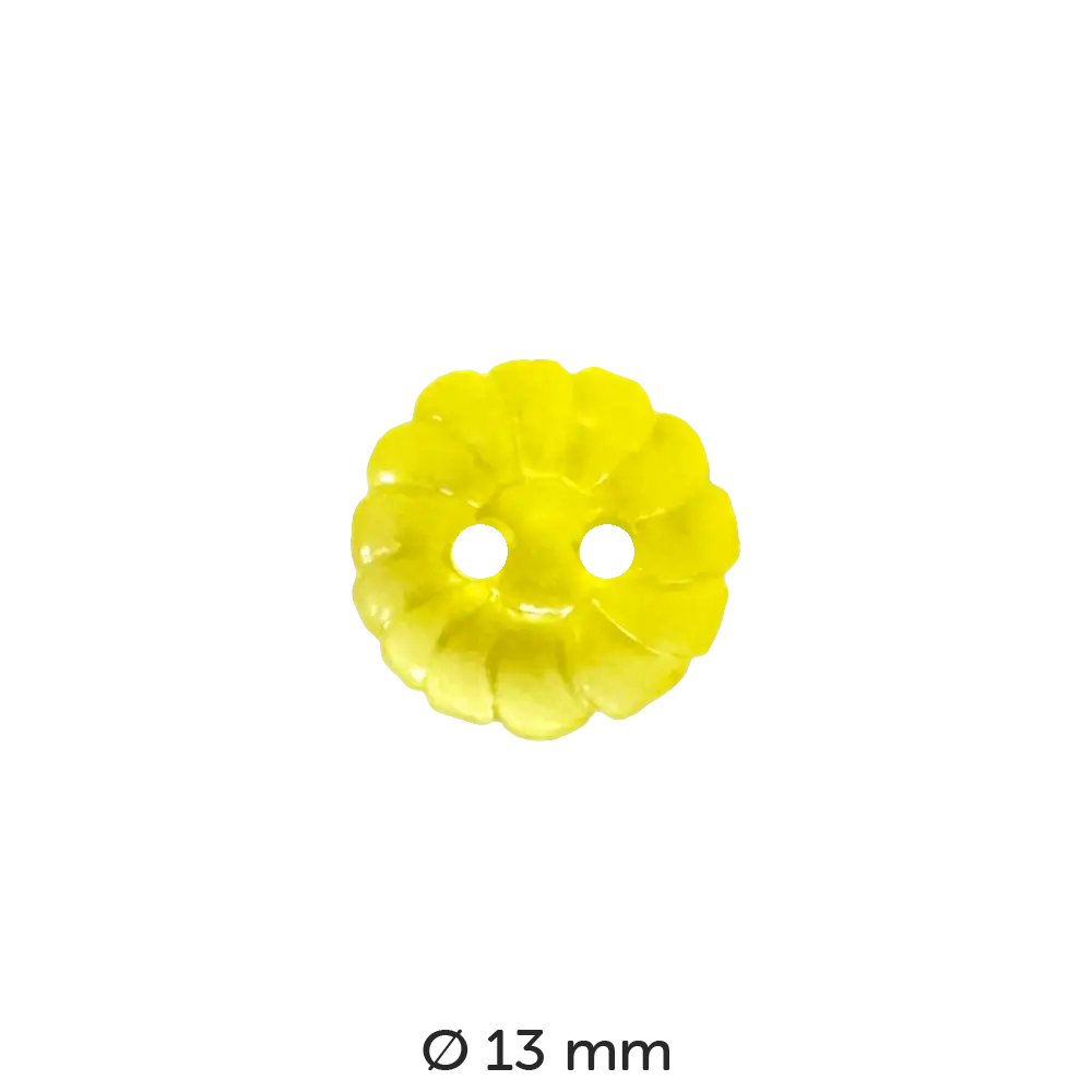 #Farbe_Dill Knopf Blume Dahlie 13 mm | 224509 Gelb Transparent