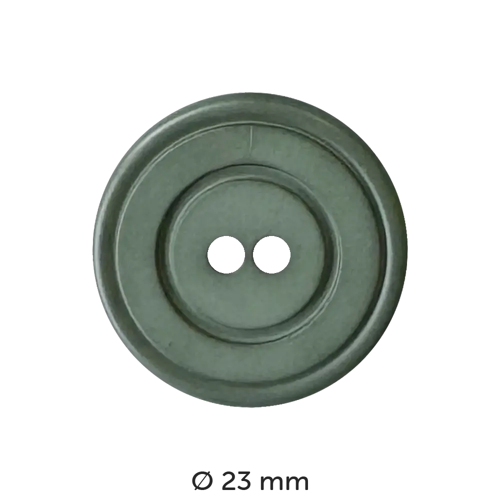#Farbe_Dill Knopf Ringvertiefung 23 mm | 310640 Graugrün