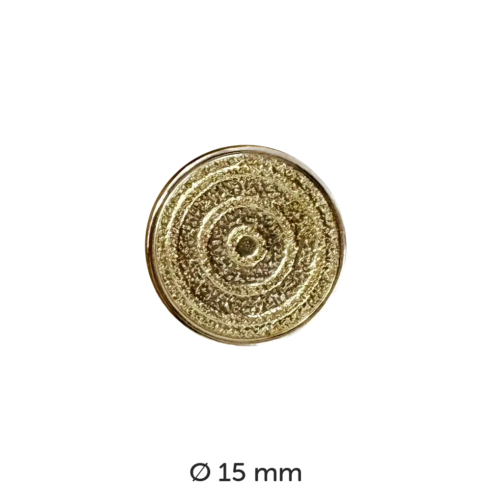 #Modell_Dill Metallknopf Rund Gold | 311137 15 mm